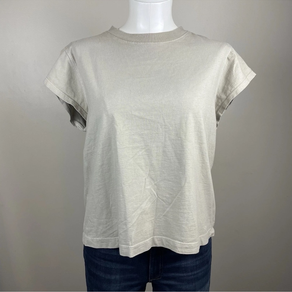 Agolde Bryce Cap Sleeve Tee - Stone